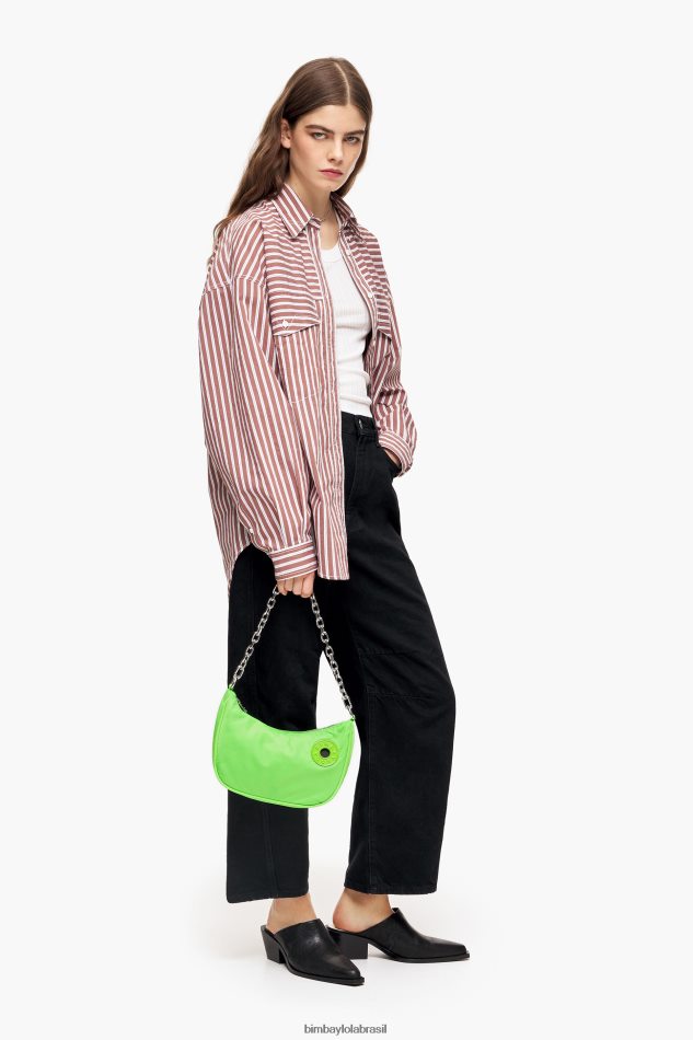 acessórios Bimba Y Lola bolsa de lua de náilon verde neon P28JFH100