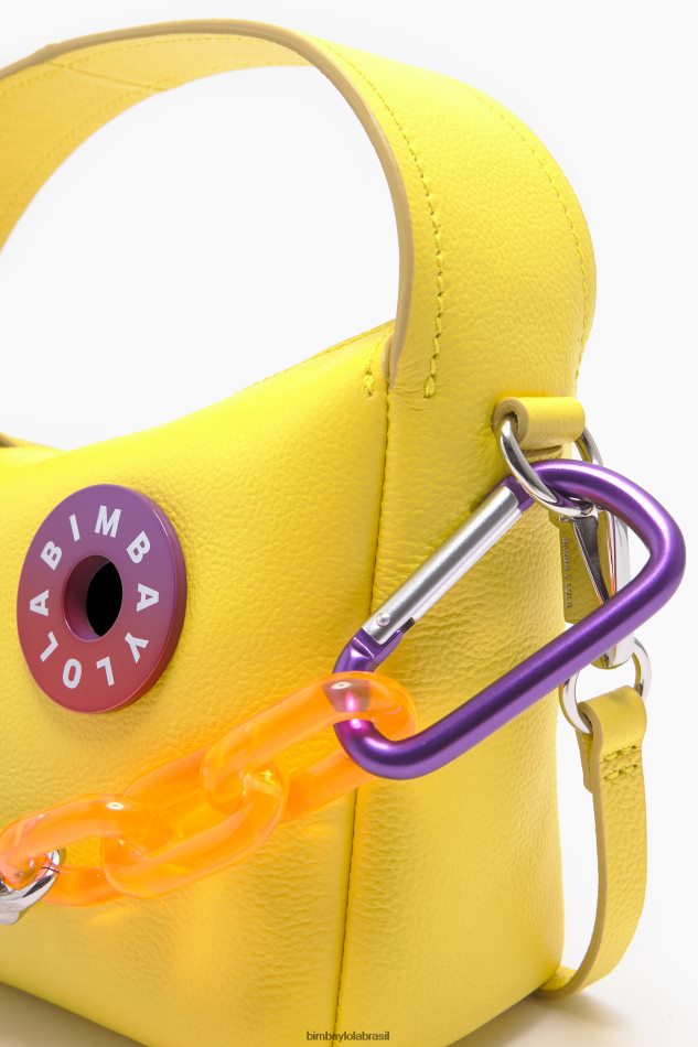 acessórios Bimba Y Lola bolsa hobo de couro amarelo P28JFH57