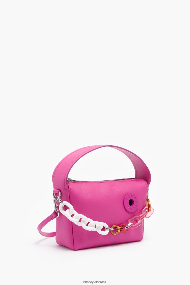 acessórios Bimba Y Lola bolsa hobo de couro fúcsia P28JFH58