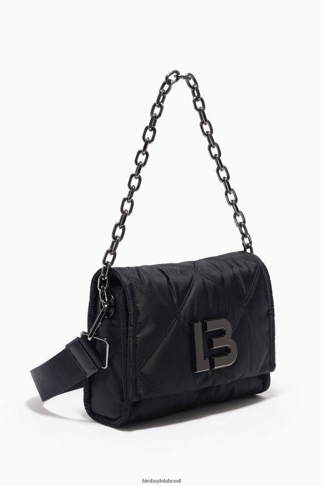 acessórios Bimba Y Lola bolsa transversal de náilon com aba preto P28JFH106