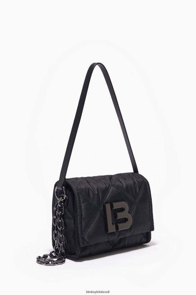 acessórios Bimba Y Lola bolsa transversal de náilon com aba preto P28JFH108