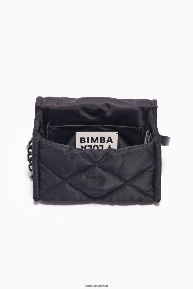 acessórios Bimba Y Lola bolsa transversal de náilon com aba preto P28JFH108