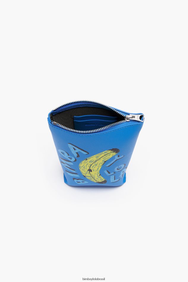 acessórios Bimba Y Lola bolsa transversal com estampa de banana byl azul P28JFH152