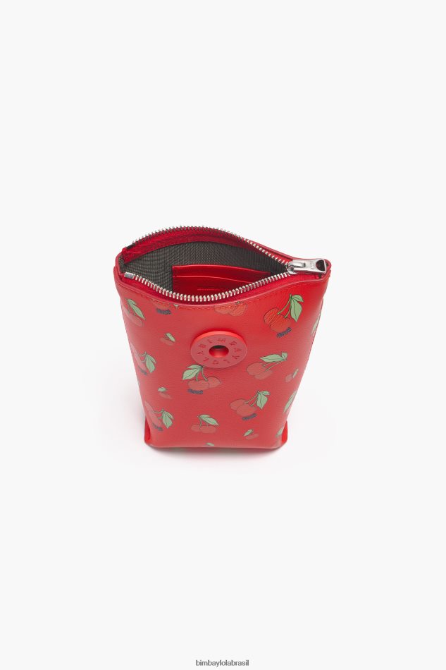 acessórios Bimba Y Lola bolsa transversal com estampa de cereja vermelho P28JFH149