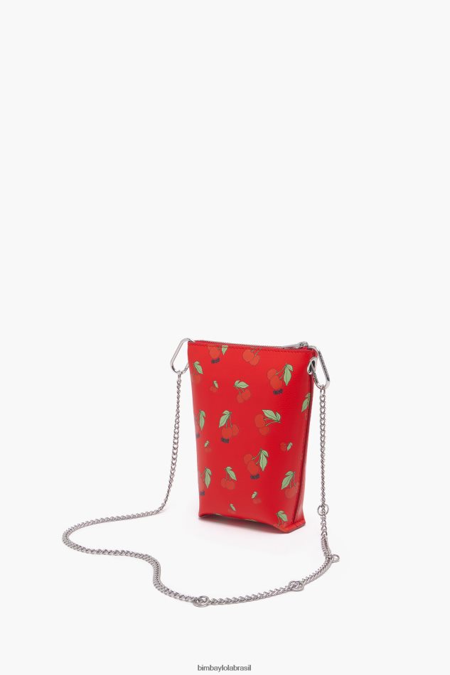 acessórios Bimba Y Lola bolsa transversal com estampa de cereja vermelho P28JFH149