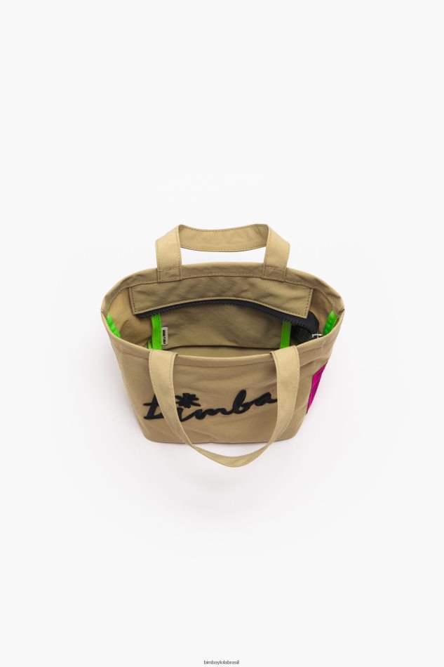 acessórios Bimba Y Lola mini bolsa de trapézio de náilon natural P28JFH156