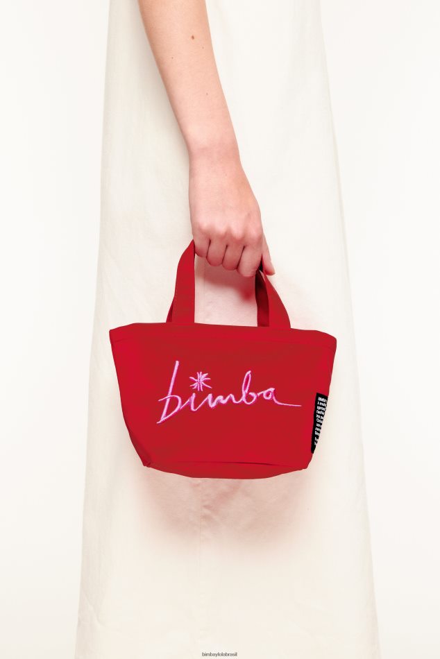 acessórios Bimba Y Lola mini bolsa de trapézio de náilon vermelho P28JFH159