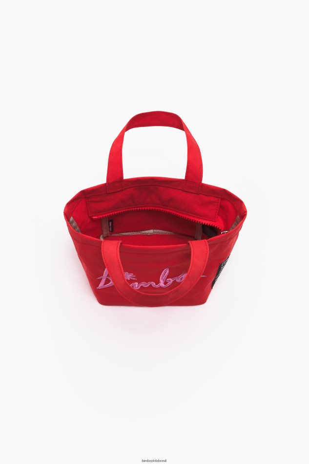 acessórios Bimba Y Lola mini bolsa de trapézio de náilon vermelho P28JFH159