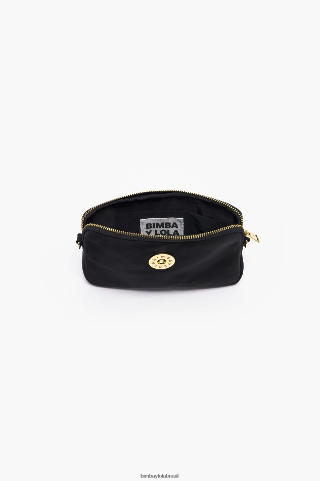 acessórios Bimba Y Lola mini bolsa retangular de náilon preto P28JFH160