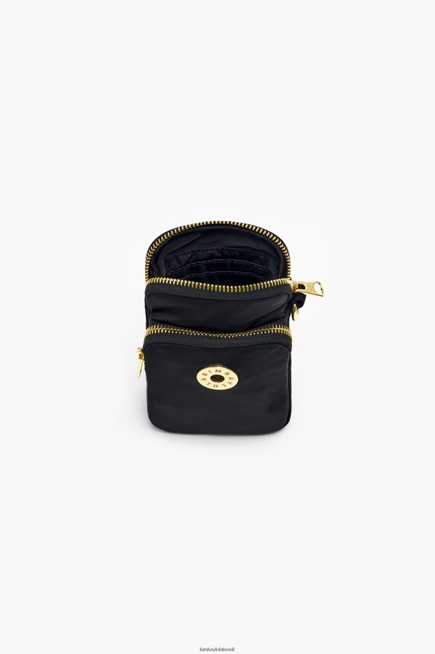 acessórios Bimba Y Lola mini bolsa retangular de náilon preto P28JFH1135