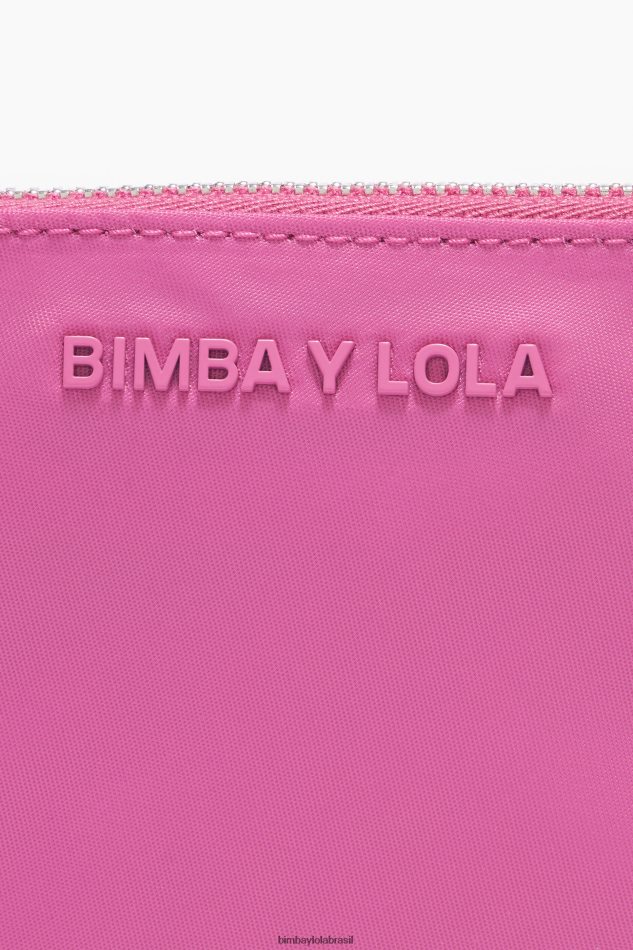 acessórios Bimba Y Lola bolsa de moedas curvada de náilon rosa P28JFH1063