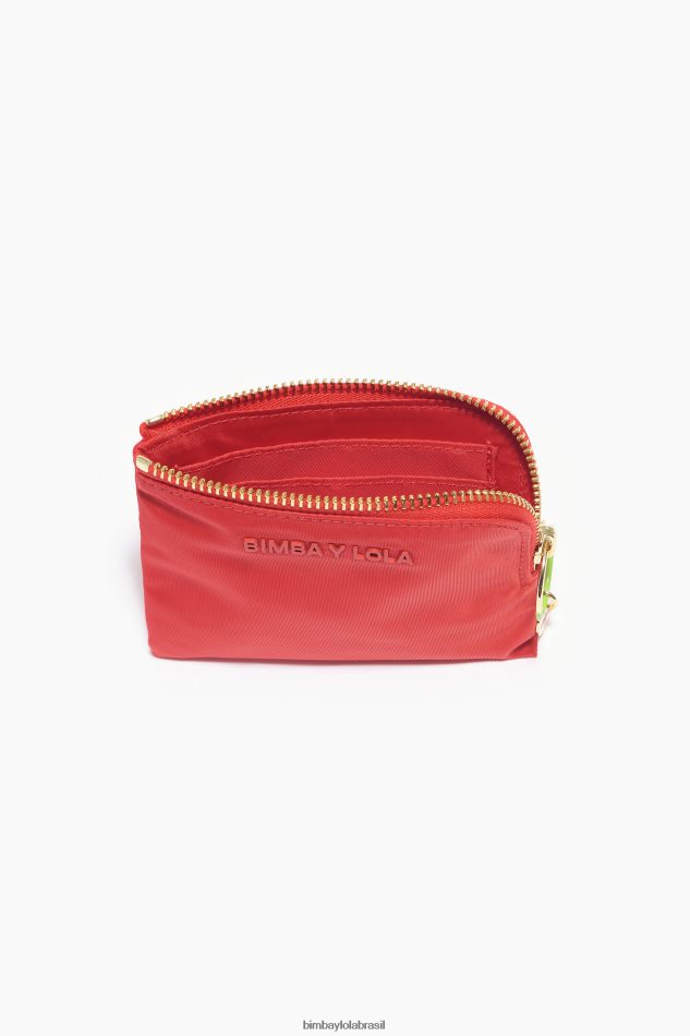 acessórios Bimba Y Lola bolsa de moedas curvada de náilon vermelho P28JFH1064