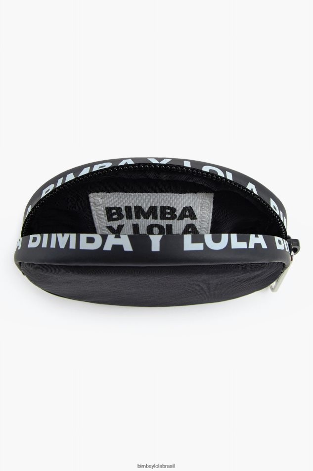 acessórios Bimba Y Lola bolsa de moedas oval de náilon preto P28JFH1014