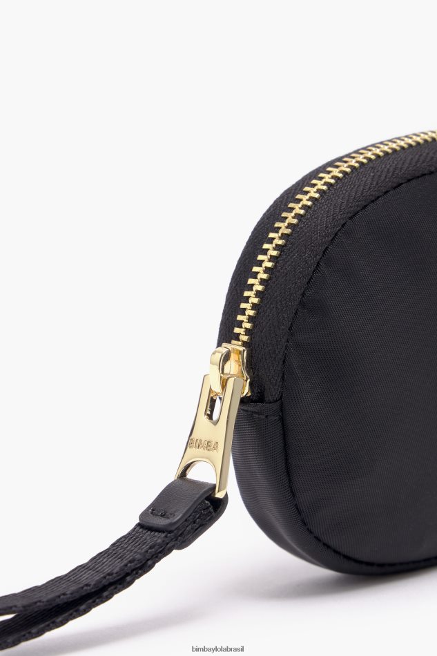 acessórios Bimba Y Lola bolsa de moedas oval de náilon preto P28JFH1030