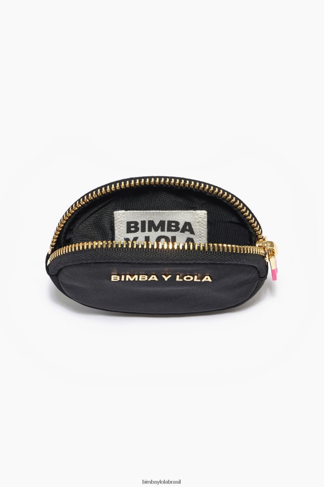 acessórios Bimba Y Lola bolsa de moedas oval de náilon preto P28JFH1061