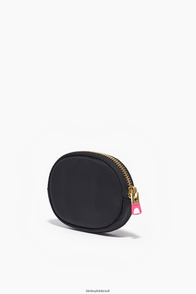 acessórios Bimba Y Lola bolsa de moedas oval de náilon preto P28JFH1061