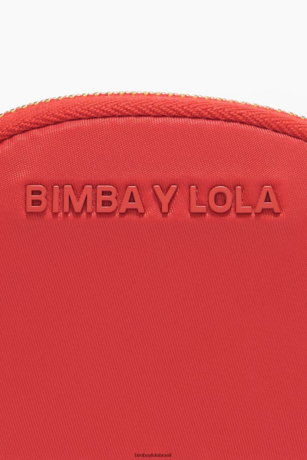 acessórios Bimba Y Lola bolsa de moedas oval de náilon vermelho P28JFH1060