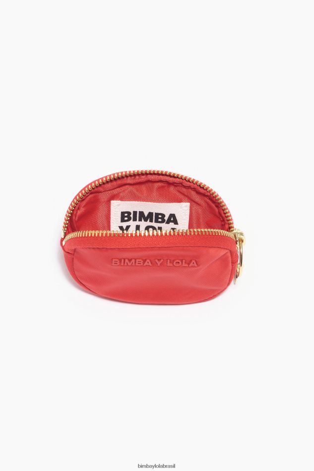 acessórios Bimba Y Lola bolsa de moedas oval de náilon vermelho P28JFH1060