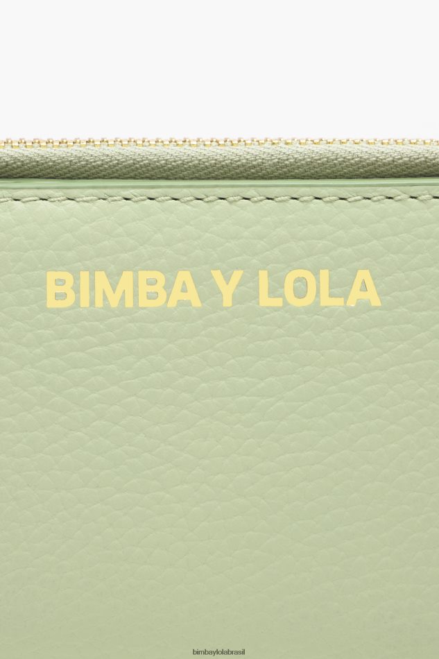 acessórios Bimba Y Lola bolsa retangular de couro pastel verde P28JFH988