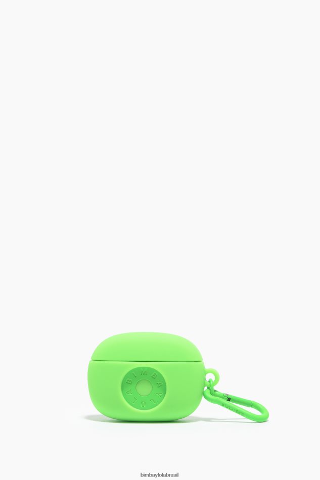 acessórios Bimba Y Lola estojo de silicone para airpods com logotipo verde P28JFH936