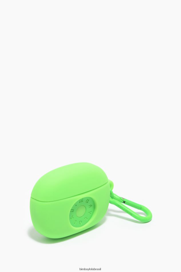 acessórios Bimba Y Lola estojo de silicone para airpods com logotipo verde P28JFH936