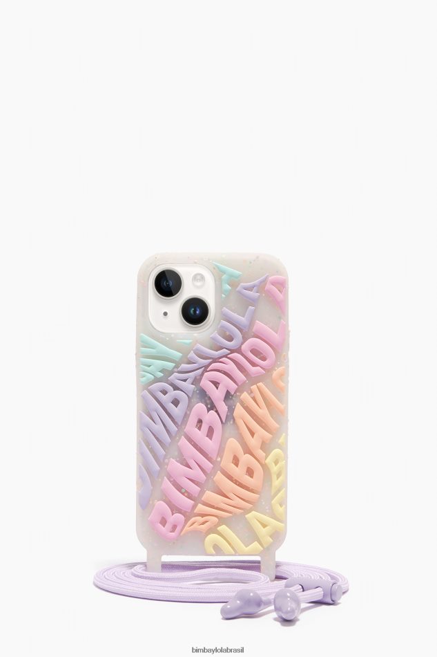 acessórios Bimba Y Lola capa transparente para iphone 14 plus logo multicolorido P28JFH911