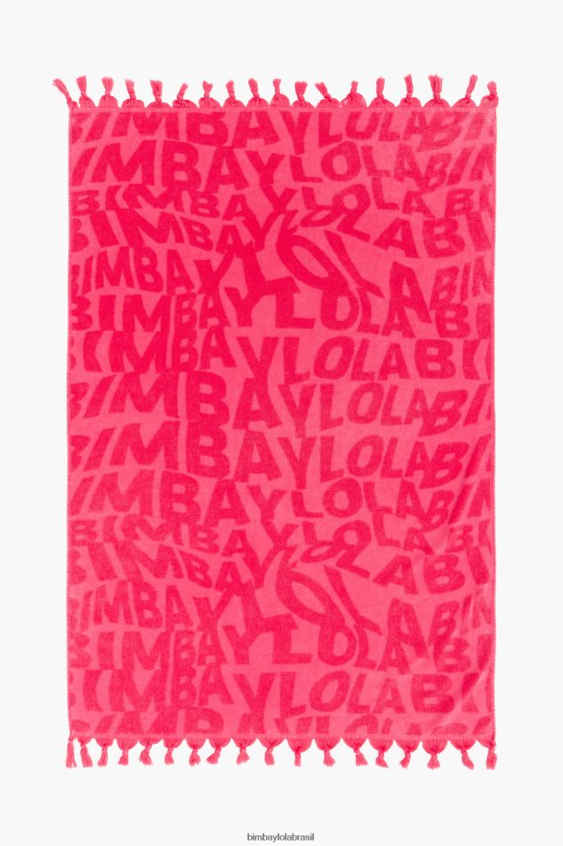 acessórios Bimba Y Lola toalha logo jacquard fúcsia P28JFH876