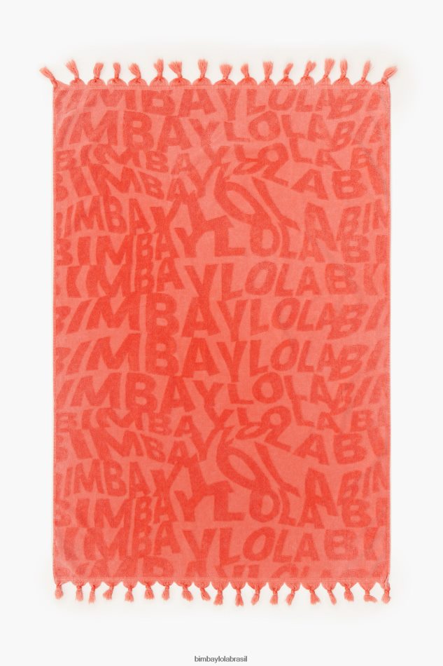 acessórios Bimba Y Lola toalha logo jacquard laranja P28JFH877