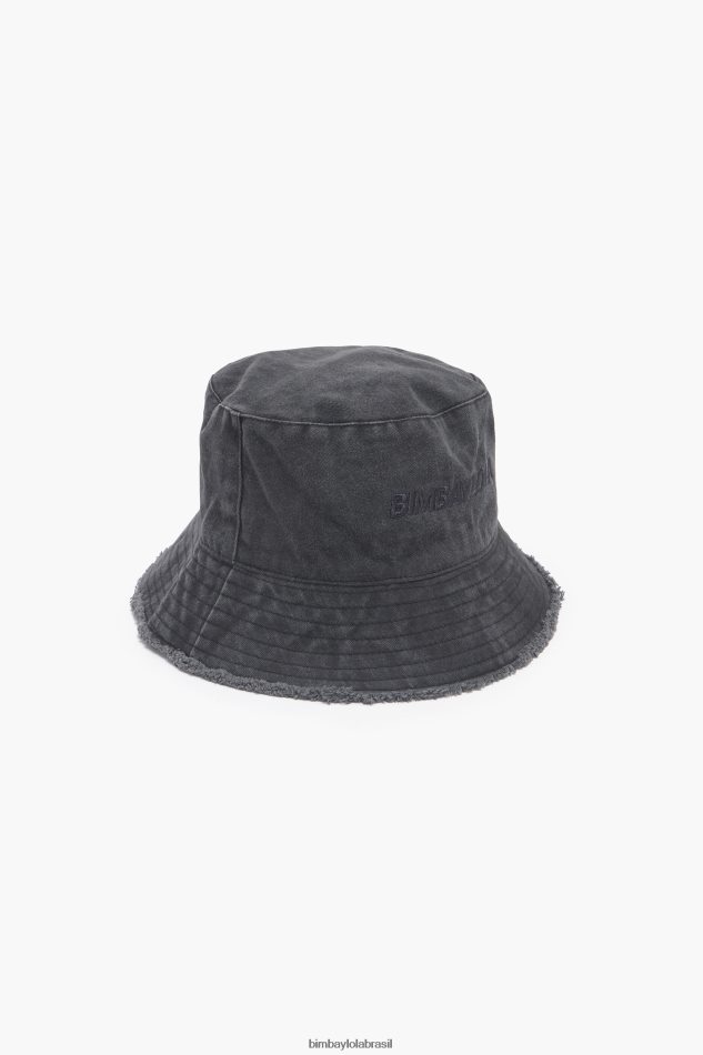 acessórios Bimba Y Lola chapéu balde lavado preto P28JFH856