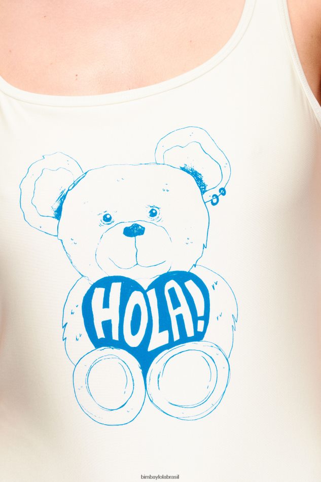 roupas Bimba Y Lola maiô de logotipo de urso amarelo P28JFH884