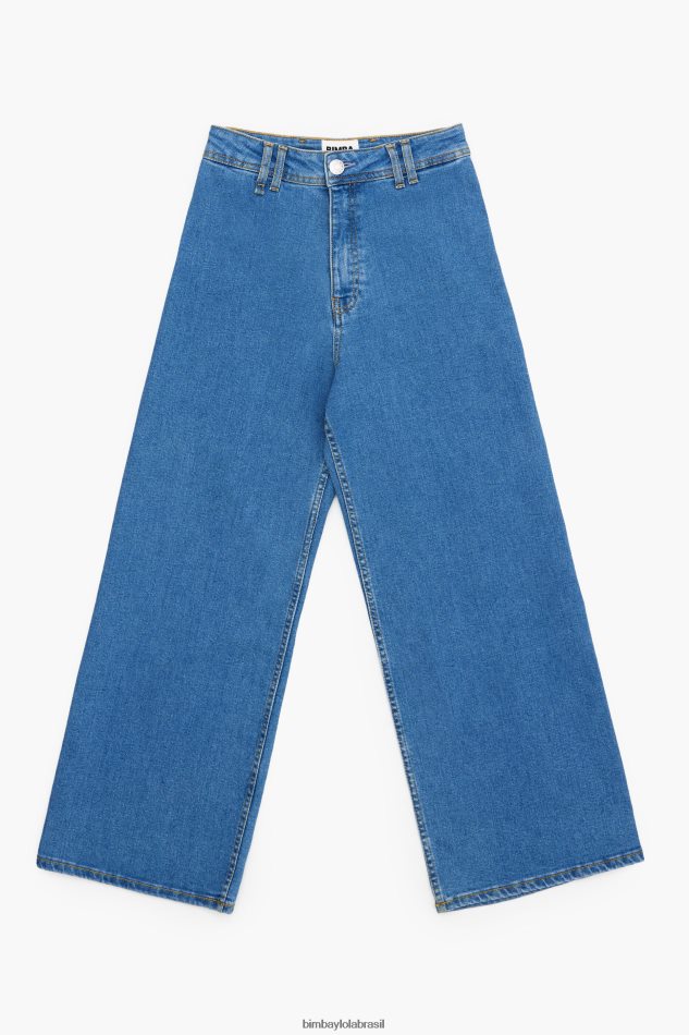 roupas Bimba Y Lola culotte - jeans de cintura alta azul P28JFH445