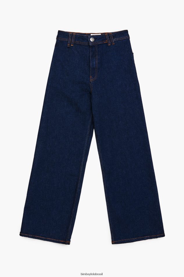 roupas Bimba Y Lola culotte - jeans de cintura alta azul escuro P28JFH524