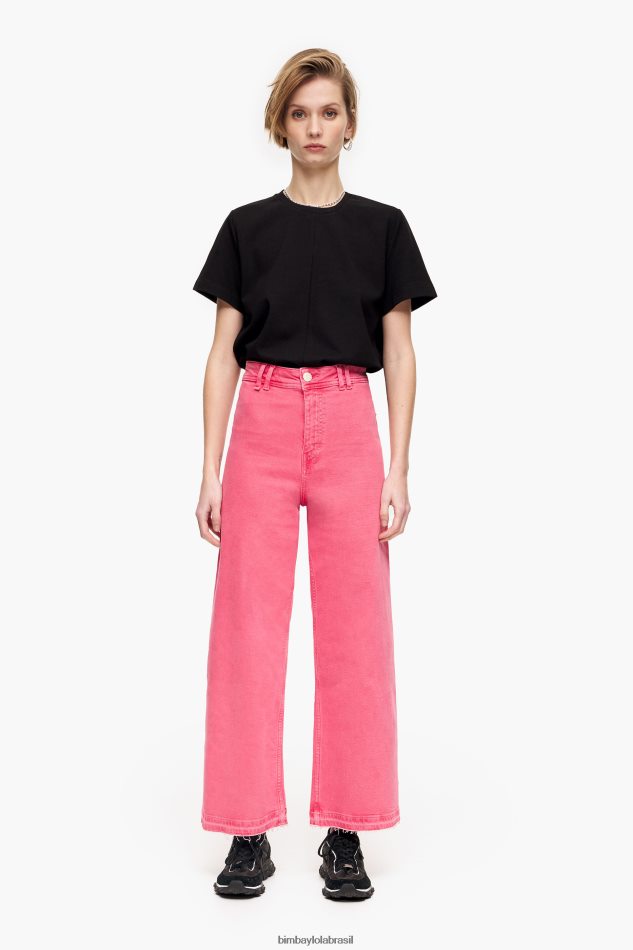 roupas Bimba Y Lola culotte - jeans de cintura alta cereja P28JFH447