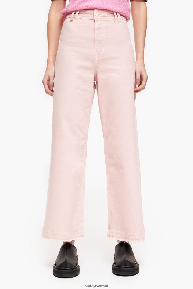 roupas Bimba Y Lola culotte - jeans de cintura alta rosa P28JFH446