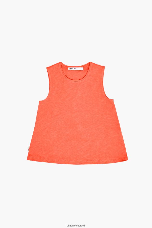 roupas Bimba Y Lola camiseta de algodão coral P28JFH295