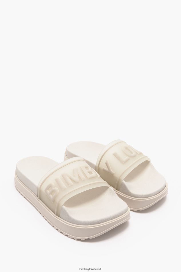 footwewar Bimba Y Lola flip-flop de plataforma de logotipo branco P28JFH587