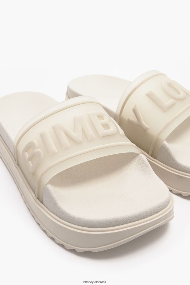 footwewar Bimba Y Lola flip-flop de plataforma de logotipo branco P28JFH587