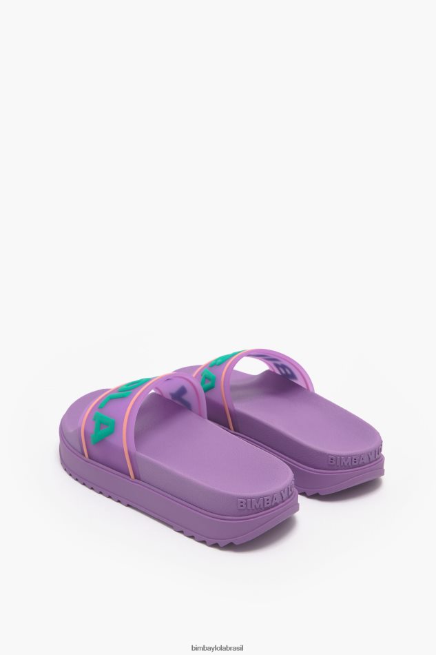 footwewar Bimba Y Lola flip-flop de plataforma de logotipo lilás P28JFH588