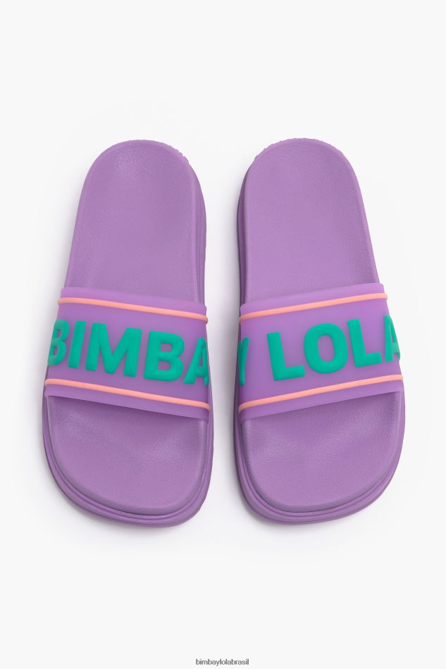 footwewar Bimba Y Lola flip-flop de plataforma de logotipo lilás P28JFH588