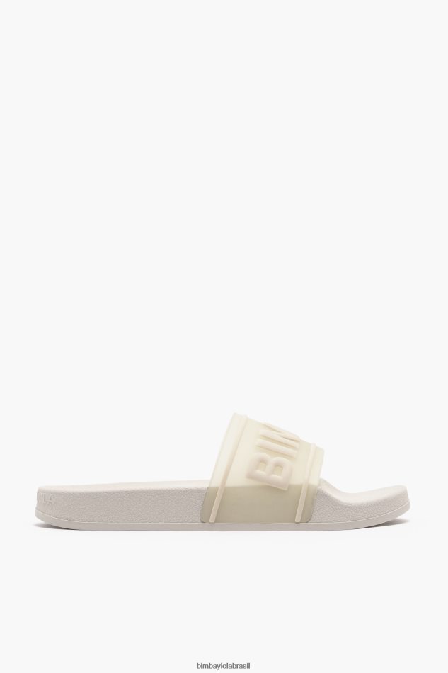 footwewar Bimba Y Lola flip-flop deslizante de logotipo branco P28JFH591