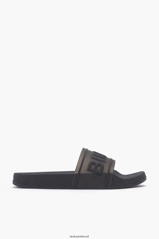 footwewar Bimba Y Lola flip-flop deslizante de logotipo preto P28JFH590